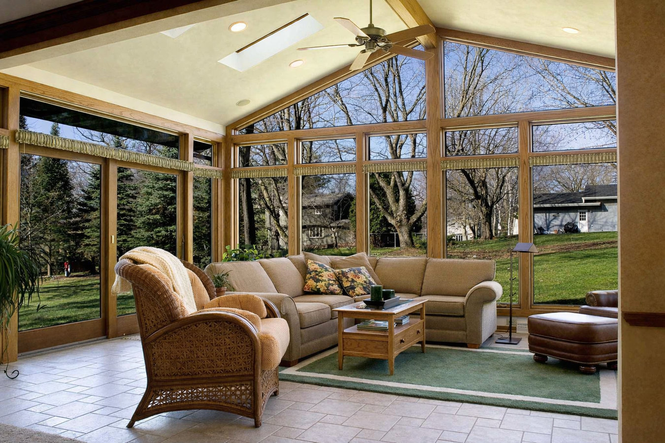 Deck-to-sunroom conversion