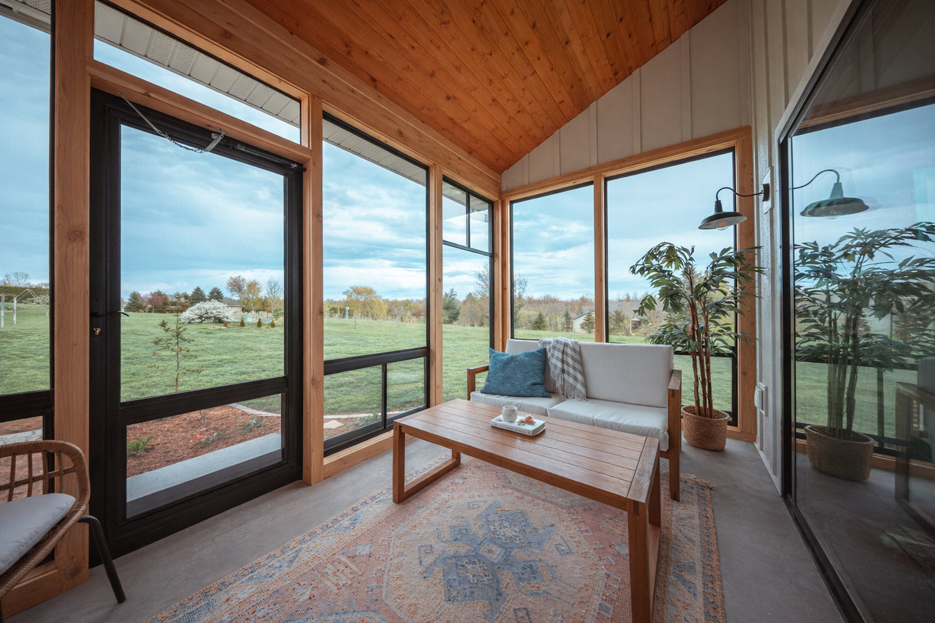 Patio-to-sunroom conversion